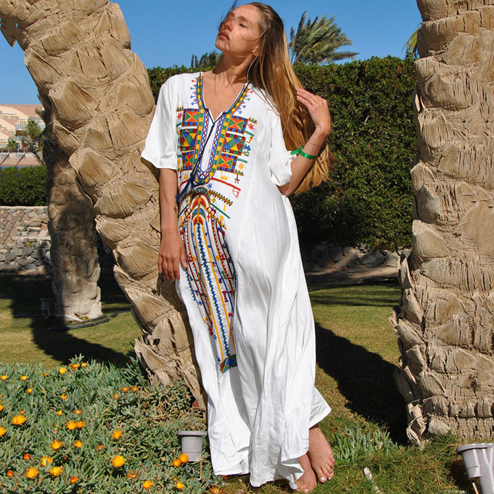 Dame Langærmet Kaftan Kjole Stilla