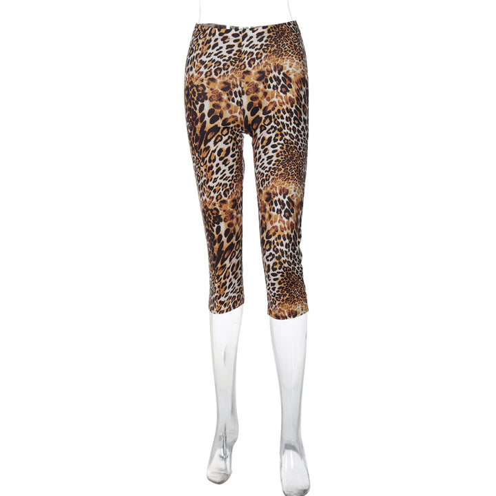 Dame leggings i trendy leo-mønster med behagelig stretch Skovae