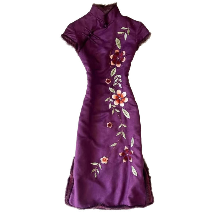 Dame Elegant broderet chiffonkjole Skovae