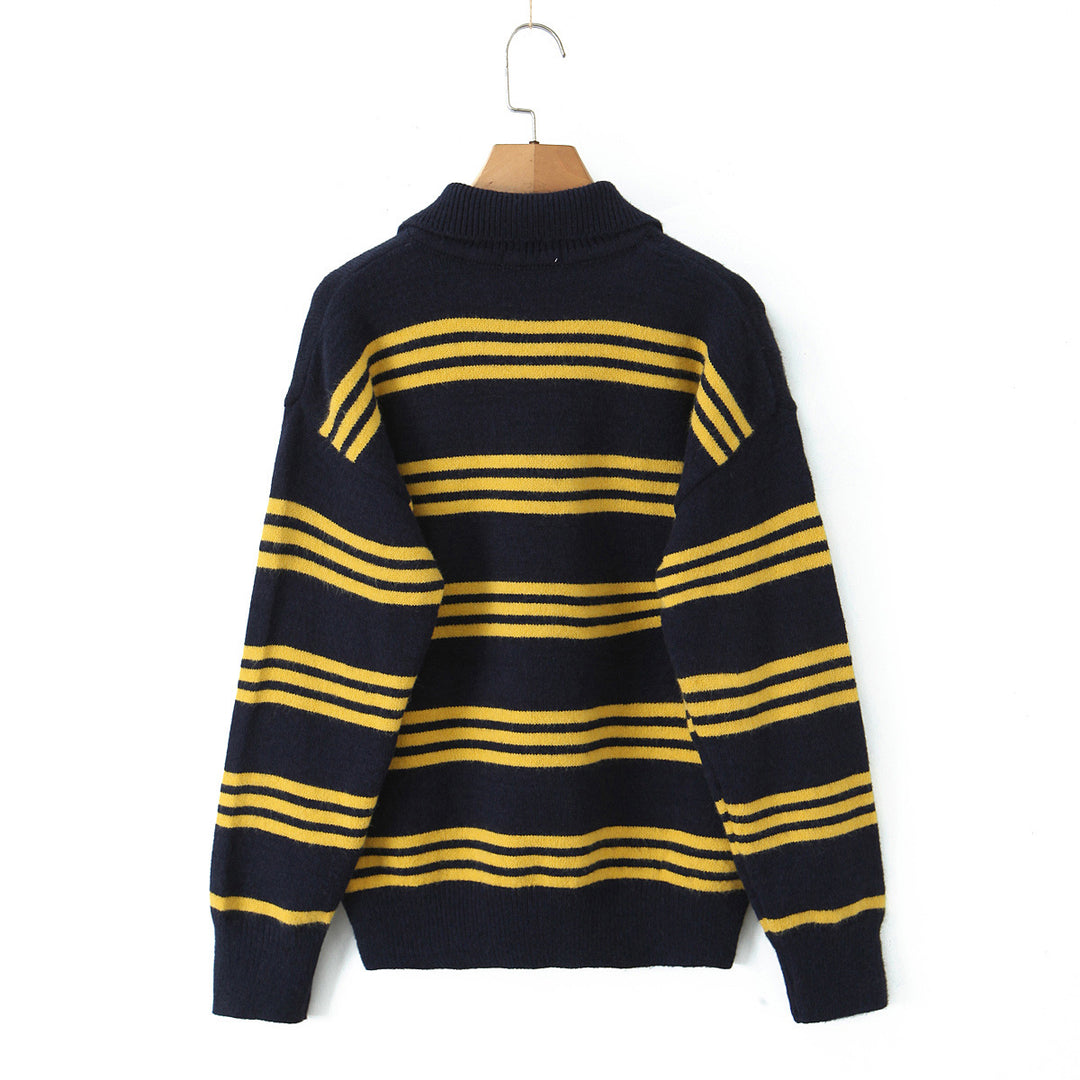 Dame stribet Poloshirt-striktrøje Stilla