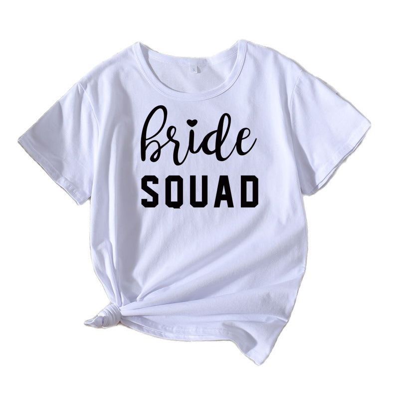 Kvinder Fritid Brudetribe Grafik T-shirt Stilla