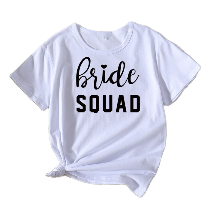 Kvinder Fritid Brudetribe Grafik T-shirt Stilla