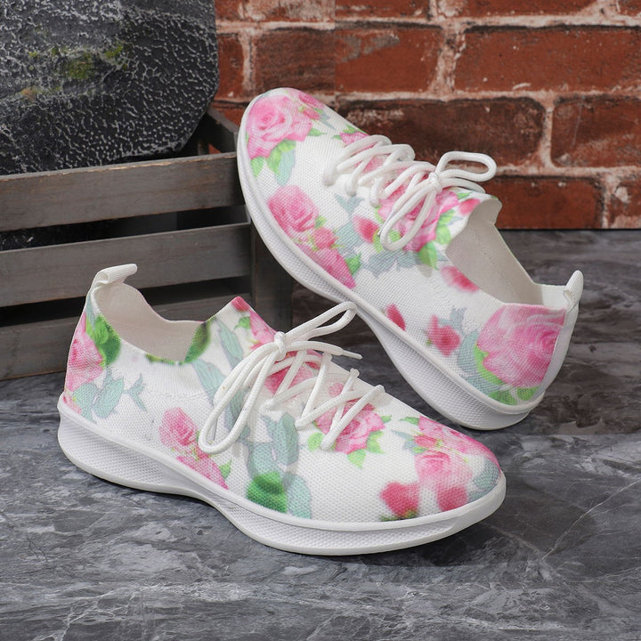 Dame Åndbare Sneakers med florale Akzenter Stilla