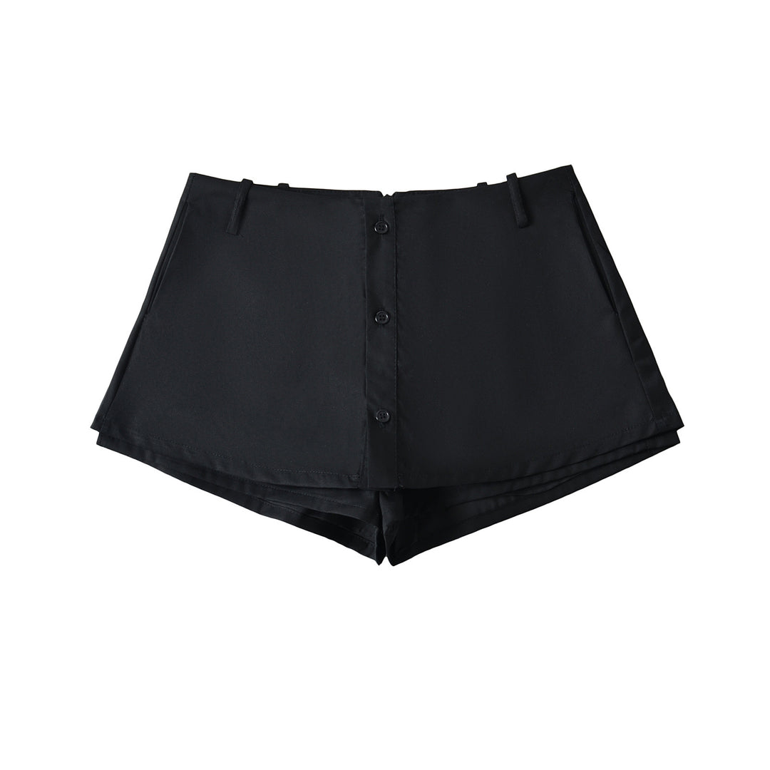 Dame modet High-Waist shorts med elegant snit og praktiske knapdetaljer Stilla