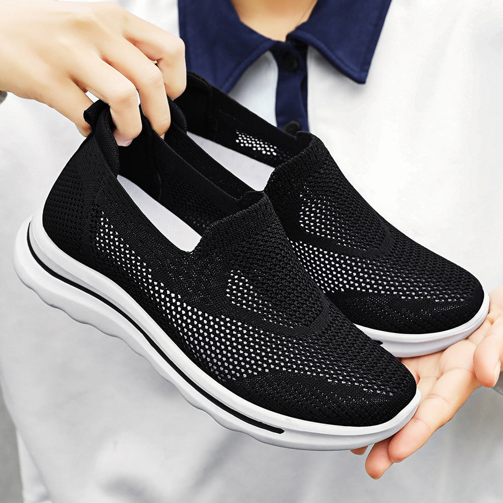 Dame Komfortable Slip-On Sneakers med åndbart netdesign Stilla