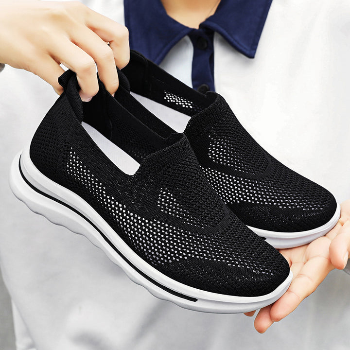 Dame Komfortable Slip-On Sneakers med åndbart netdesign Stilla