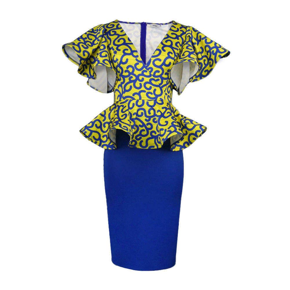 Dame Elegant Peplum-top med off-shoulder ærmer og blomsterprint Skovae