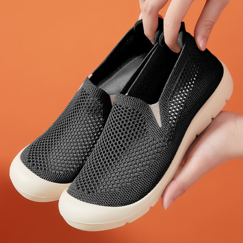 Dame Åndbare Slip-On Fritidssko med Mesh-overflade og skridsikker Sål Stilla