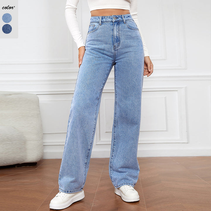 Dame Højt skårne brede jeans i vintage-stil Stilla