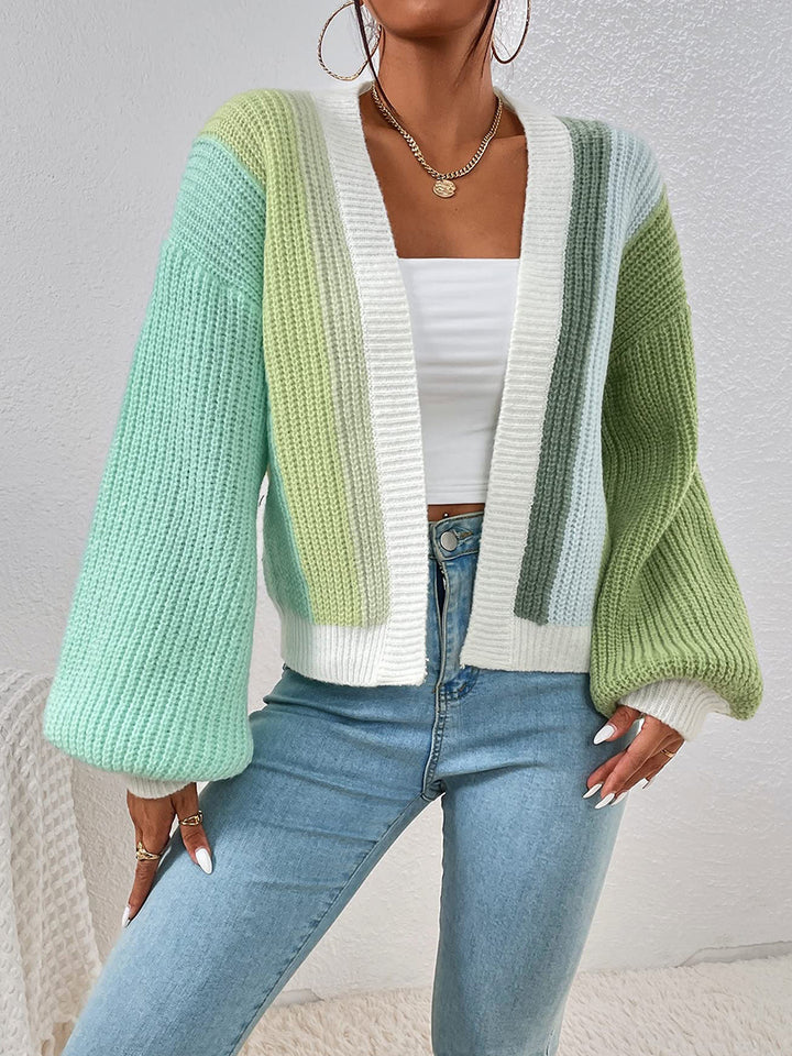 Femme Chunky Strik Bellærme Cardigan Stilla