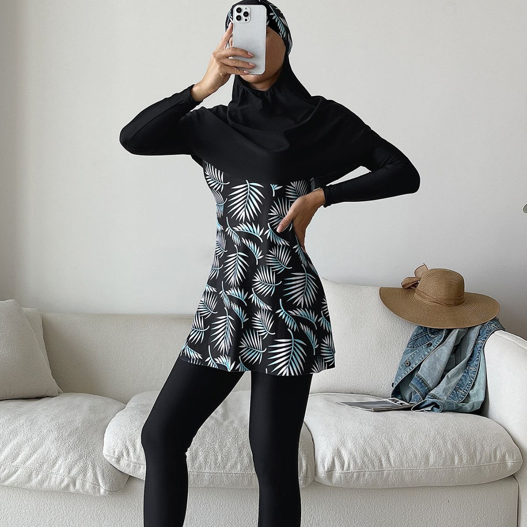 Dame Mode 360-grad badedragt med integreret hijab Skovae