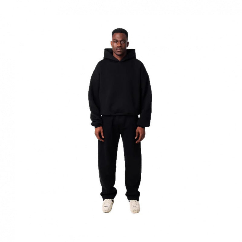 Kvinders hyggelige sweatshirt og bukser sæt med høj krave og afslappet pasform Skovae