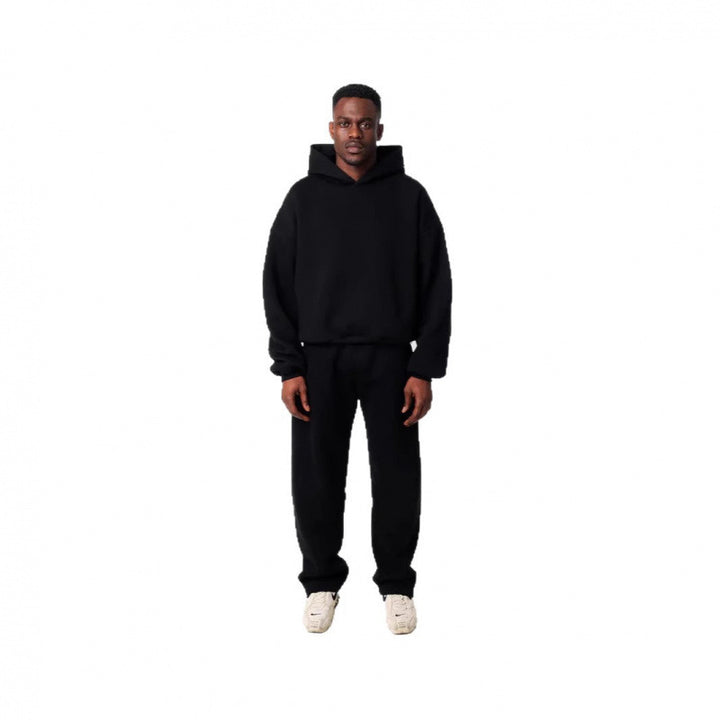 Kvinders hyggelige sweatshirt og bukser sæt med høj krave og afslappet pasform Skovae