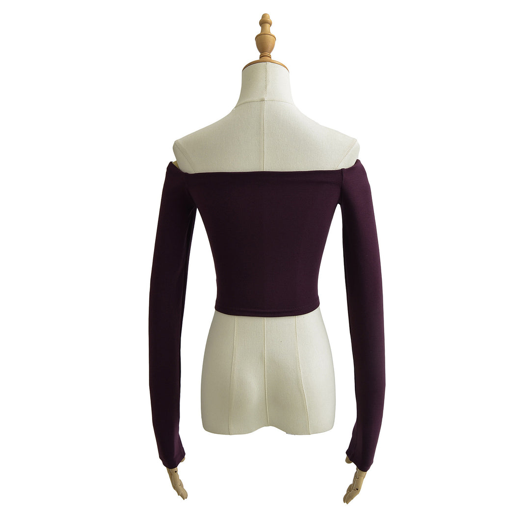 Dame Off-Shoulder Langærmet Top med figursyet snit og elegant design Stilla