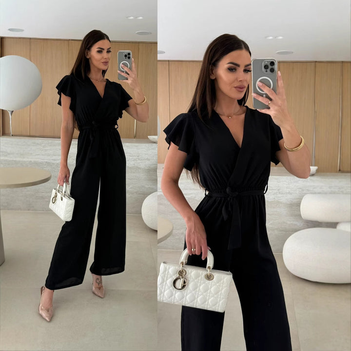 Dame Flydende Flæseærme Jumpsuit Stilla