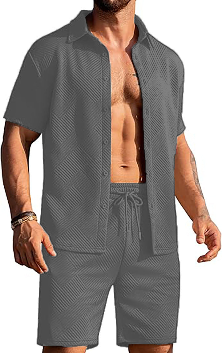 Herrer moderne shorts og top sæt med struktureret design Stilla