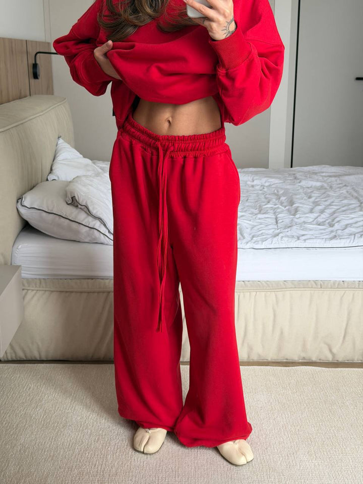 Kvindernes oversized sweatshirt med afslappet pasform og brede manchetter