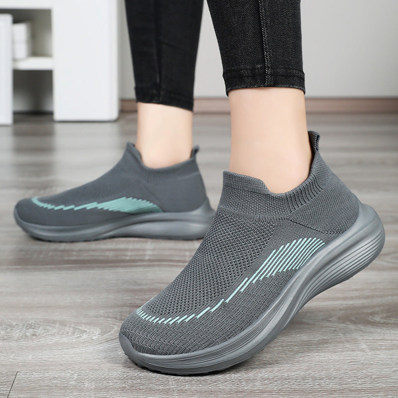 Femme Slip-On Sport Sko med fleksibelt strikovermateriale Stilla