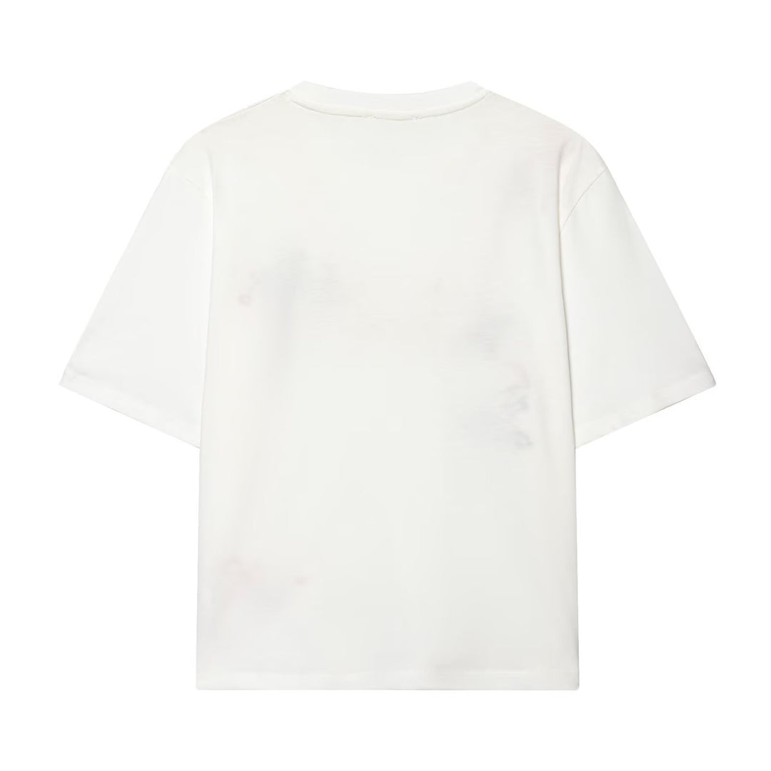 Dame T-shirt med fin broderi og unikke tryk Skovae