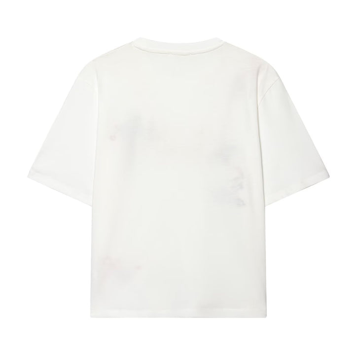 Dame T-shirt med fin broderi og unikke tryk Skovae