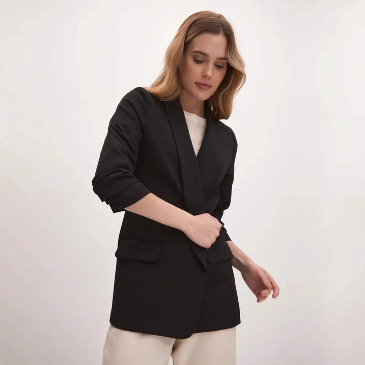 Dame Elegant Oversized Blazer med flot revers og afslappet snit Stilla