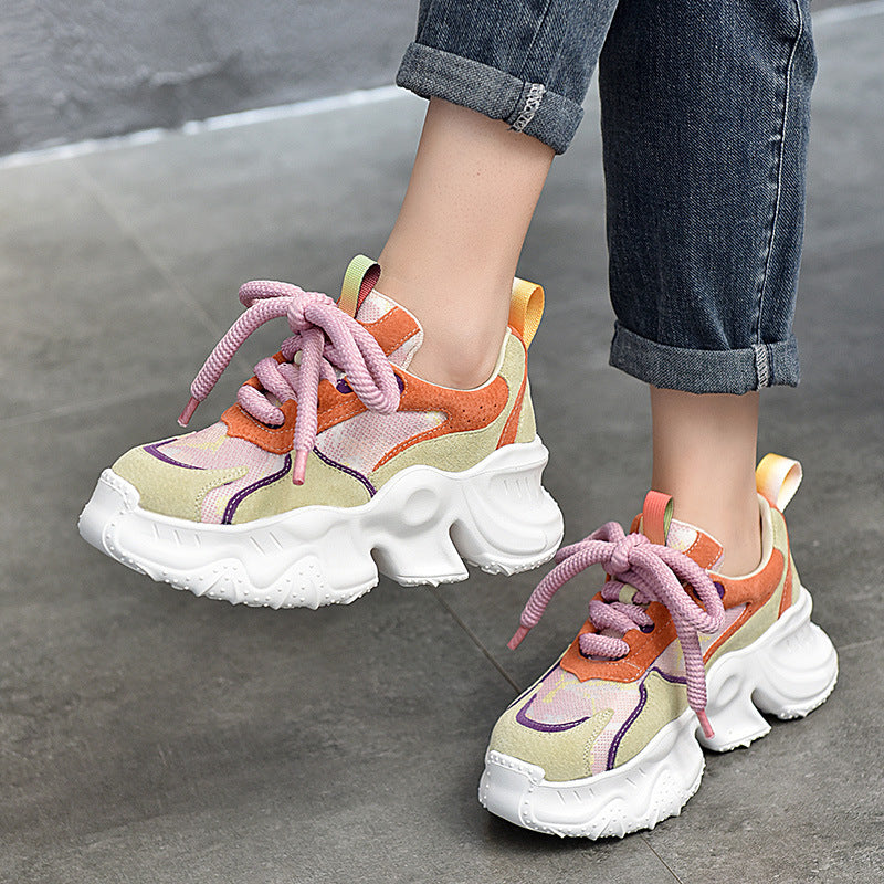 Dame Sporty Chunky-sneakers med åndbart overfladestruktur og innovativt støddæmpningssystem Stilla