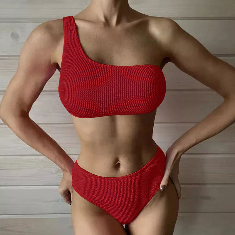 Dame Ensidig Bikini med højskåret snit Skovae