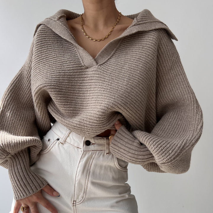 Damer hyggelig strikket sweater i en afslappet oversized pasform Stilla
