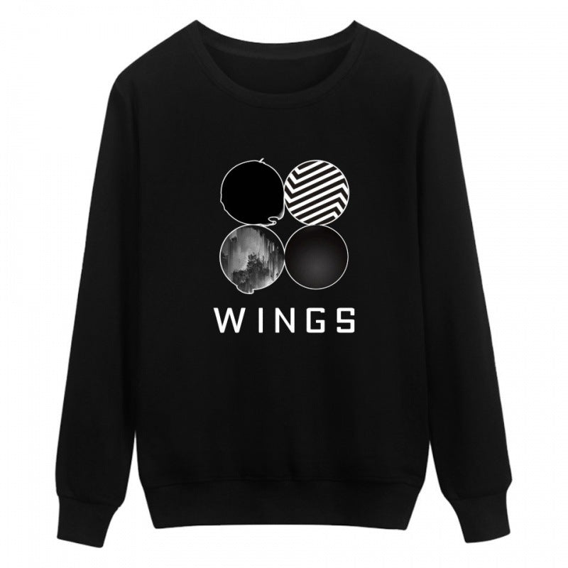 Kvinders sweatshirt med kreativ grafisk print og rund hals Stilla
