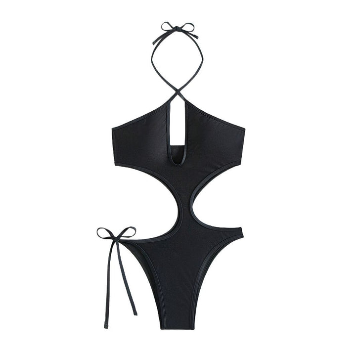 Dame one-piece badedragt med trendy cut-out design Skovae