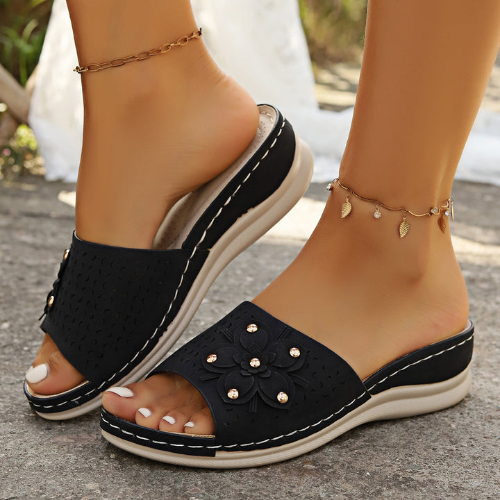 Dame Komfortable og elegante Mules med blomstret design Stilla