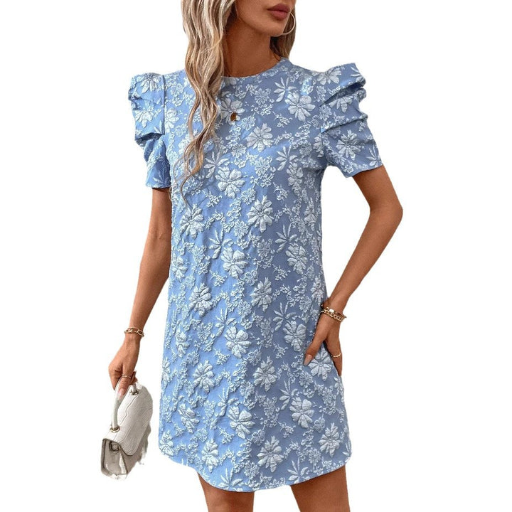 Dame Floral Broderet Kjole Stilla