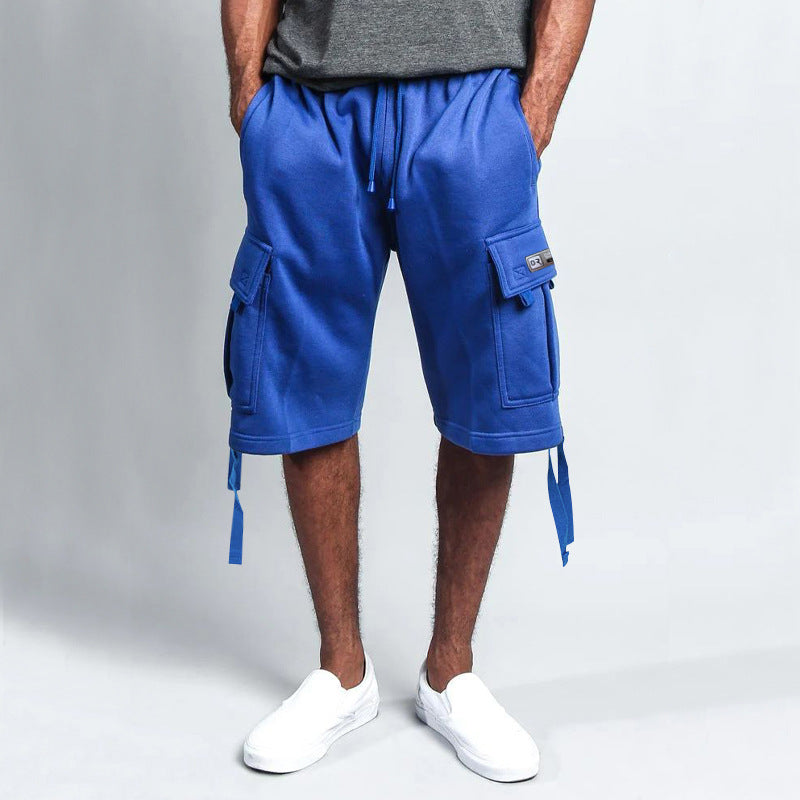Herre cargo-shorts med praktiske lommer og elastisk talje Stilla