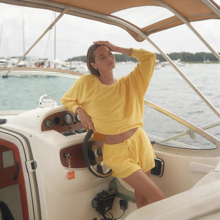 Dame afslappet sweatshirt og shorts sæt Stilla