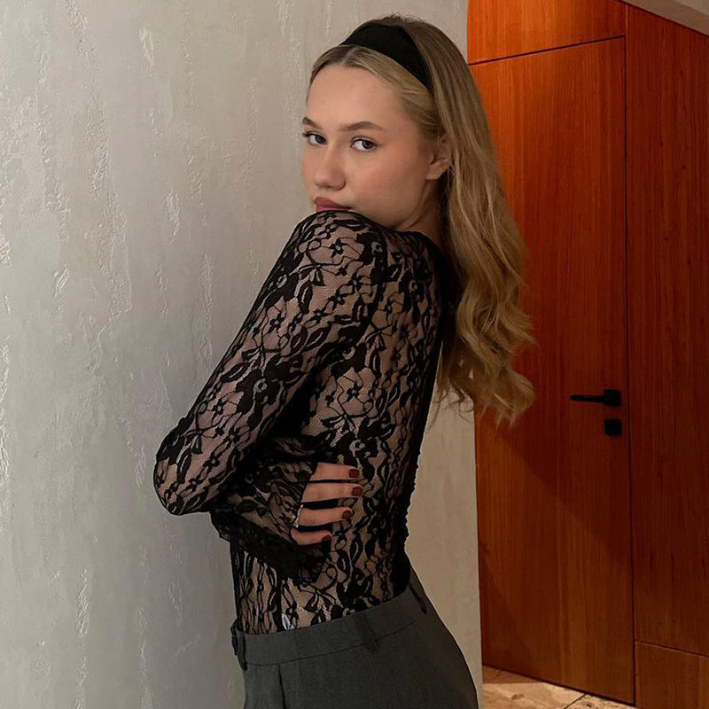 Femme Elegante Spids Langærmet Overdel Stilla