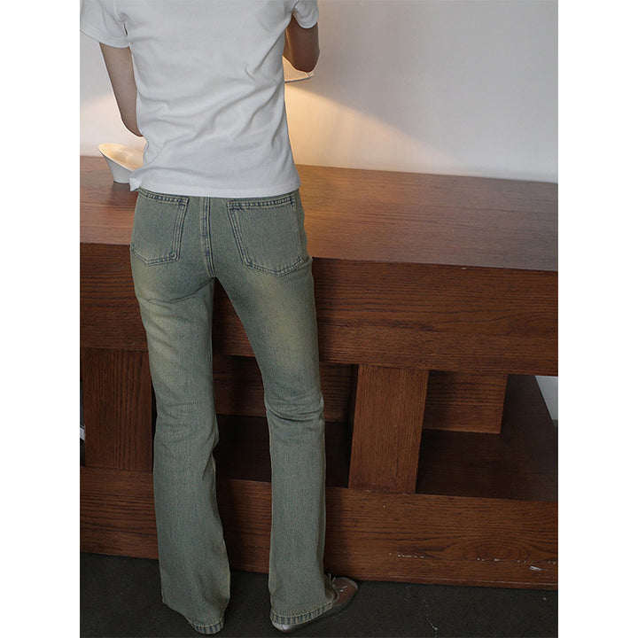 Dame Bootcut Jeans i feminint Vintage-design med høj talje og komfortabel pasform Stilla