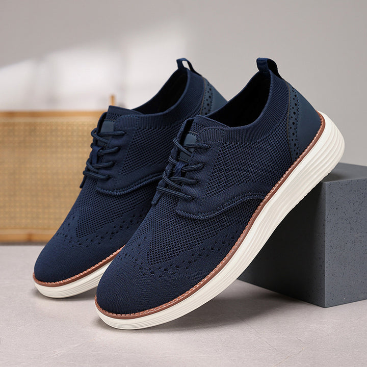 Herrer nan strikket Oxford-sneaker med wingtip-perforering og superlet EVA-sål Skovae