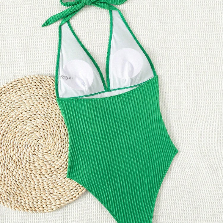 Dame éntreprise svømme dragt med trendy rib design Skovae