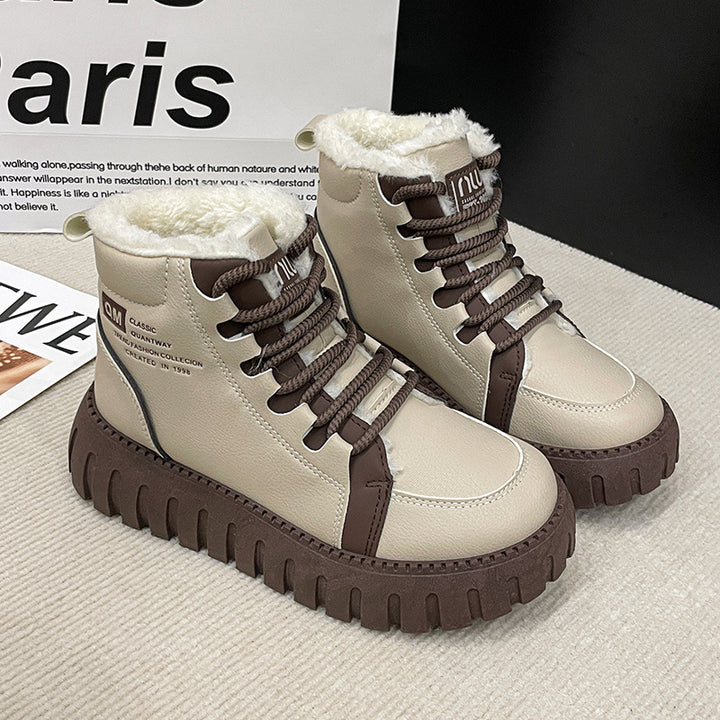 Dame vinterhøje sneakers i moderne design med varmt for og stabil profilsål Stilla