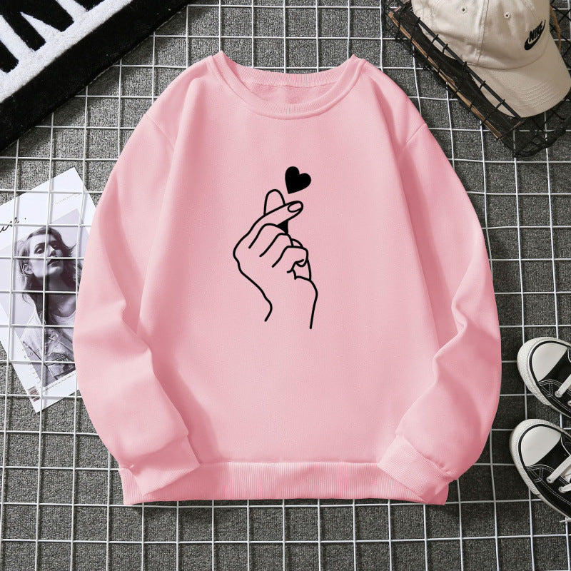Kvinders sweatshirt med kreativ håndtegnet motiv og blødt indvendigt foer Stilla