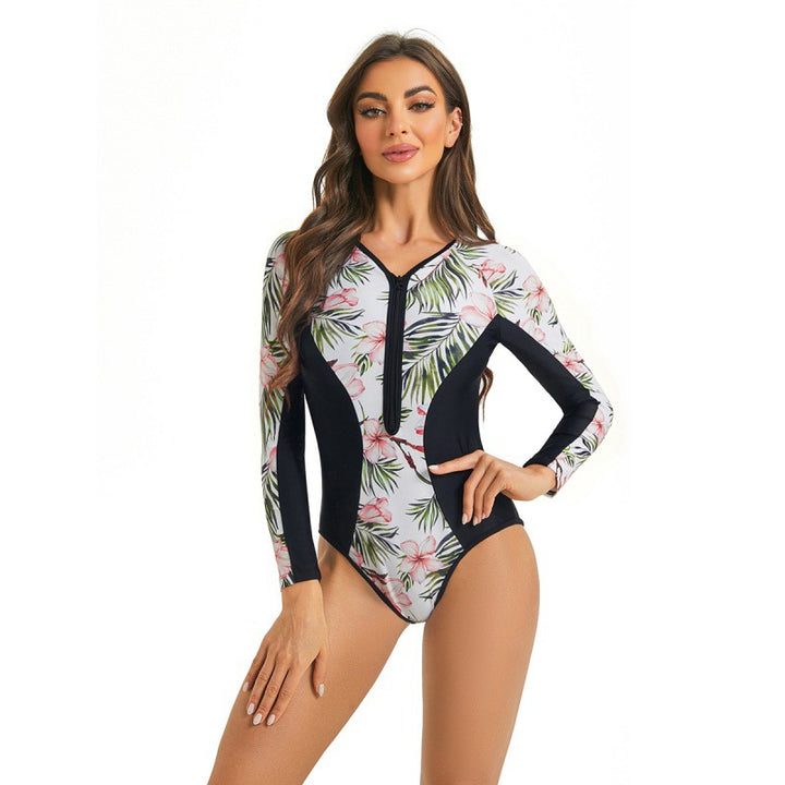Dame Surfdragt med blomsterprint og sporty snit Skovae