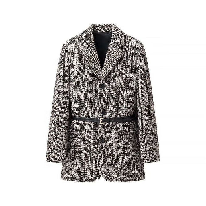 Dame mode Blazer jakke med figursyet bælte Stilla