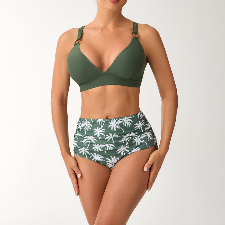 Dame Bikini-sæt med moderne høj talje og elegant bærer-system Skovae