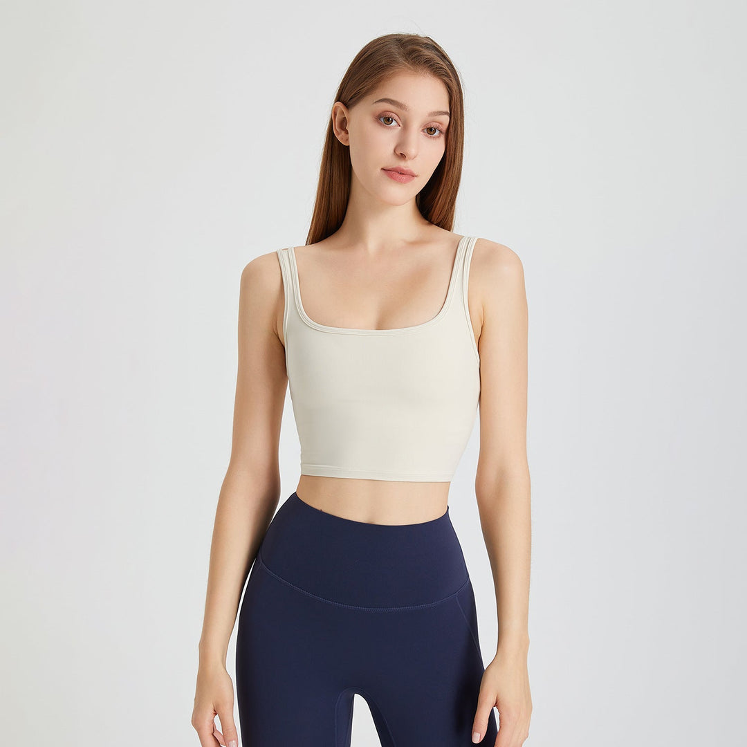 Stilla | One Piece Sports Bra Dobbelte Skulderstropper Samlet Yoga Undertøj