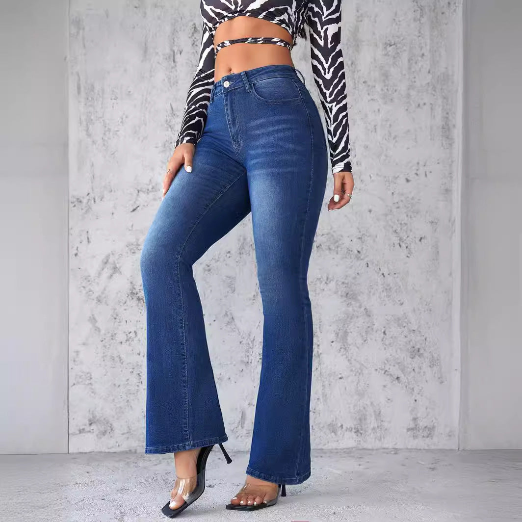 Dame Flared Jeans med høj talje og vintage karakter Stilla