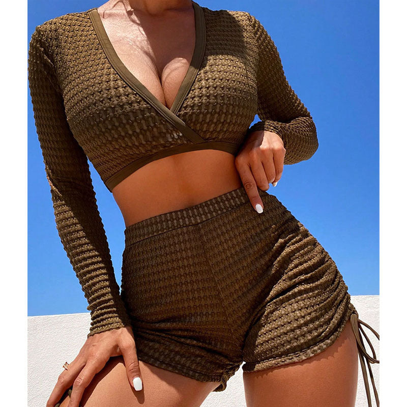 Dame Sporty Bikini-sæt med lange ærmer Skovae