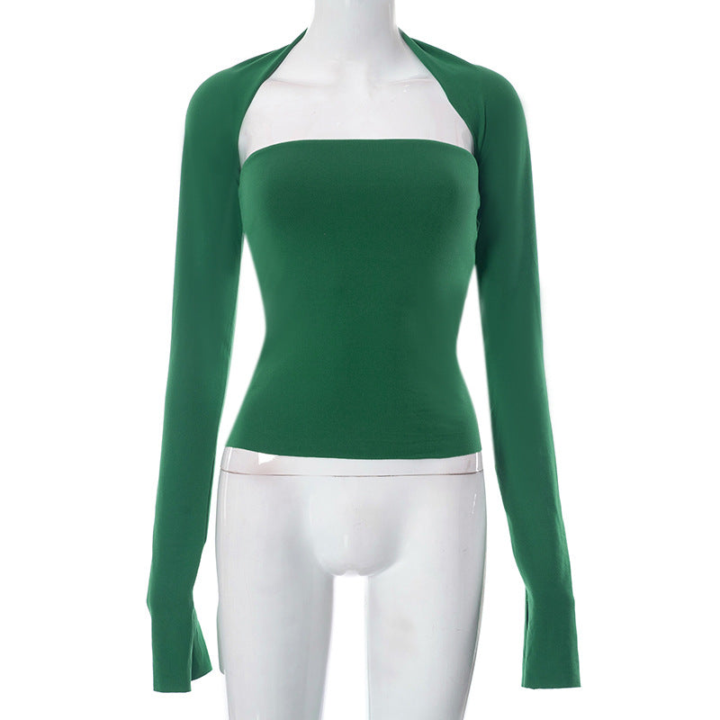 Femme Chic Udbredt Langærmet T-shirt Stilla