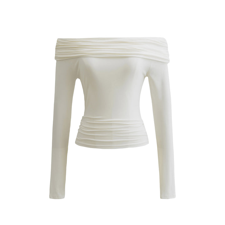 Dame elegant Off-Shoulder-overdel med raffineret flæsedesign og figurvenlig pasform Stilla