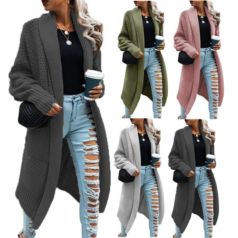 Kvindernes Chunky Strik Cardigan med Casual Fit og Elegant Stitch Struktur Stilla
