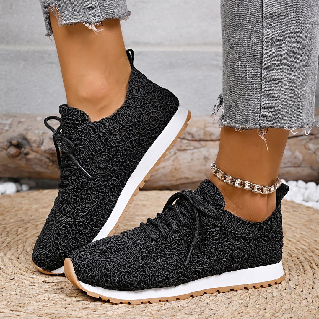 Dame Åndbare Sneakers med trendy mønster Stilla